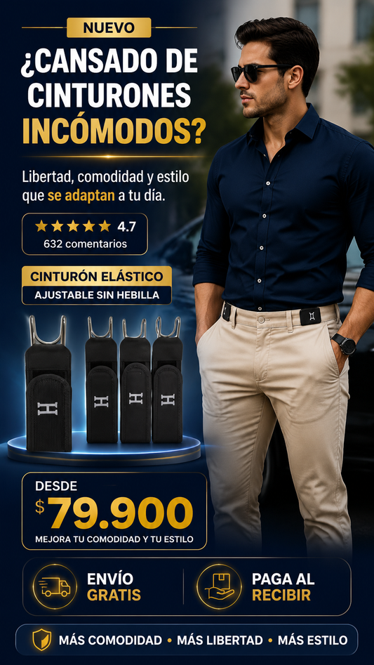2 pack Cinturón sin Hebilla